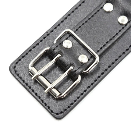 Bdsm Bondage Leather Strap Rope of Restraints Handcuffs with Cross Harness Lock for Fetish Adults Sex Games Erotic Accessories