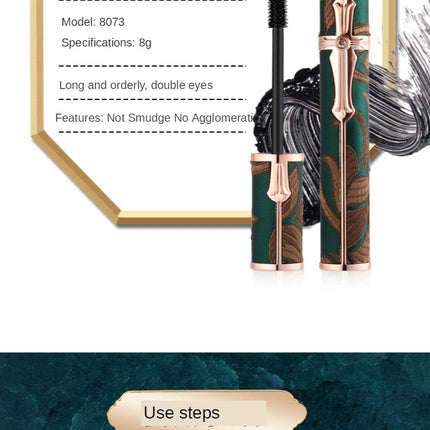 Hojo Curling Mascara Waterproof Antiperspirant Not Blooming Long Curling Makeup Sense of Natural Fiber Mascara Makeup Brushes