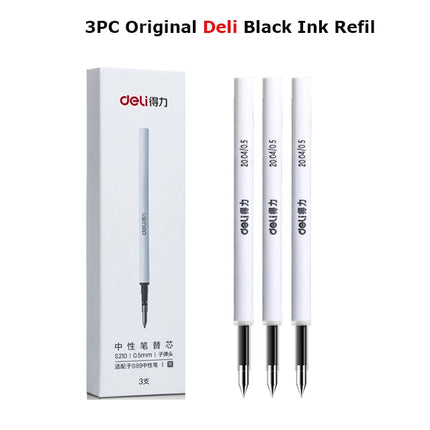 Deli Metal Gel Pen Rollerball Caneta ручка Ballpoint 0.5MM Signing Pens for Office Students Business Stationary Supplies