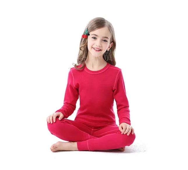 100% Merino Wool Base Layer Set Kids  Thermal Underwear Set Pajamas Long Sleeve T Shirt And Pants Quick Dry Boys Girls Clothes