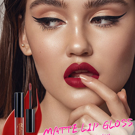 NICEFACE Matte Liquid Lipstick Waterproof Long Lasting Lip Gloss Tint Sexy Red Nude Purple Metallic Lipsticks Makeup Cosmetics