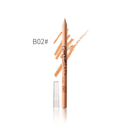 Face Dark Circle Concealer Pen Cover Up Acne Scars Fine Lines Wooden Handle Soft Cream Waterproof Face Contour Pen Face Makeup