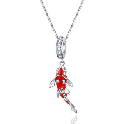 WOSTU Family Heart Charm High heels Mirror Makeup Pendant Bee Boy & Girl Charm Dreamcatcher Beads Jewelry Making Copper Zircon