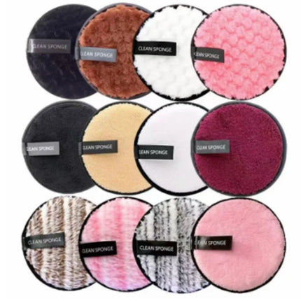 1PCS Makeup Remover Microfiber Cotton Pad Cosmetics Washable Makeup Towel Cleaning Sponge Skin Care Tool Makeup Remover and Faci
