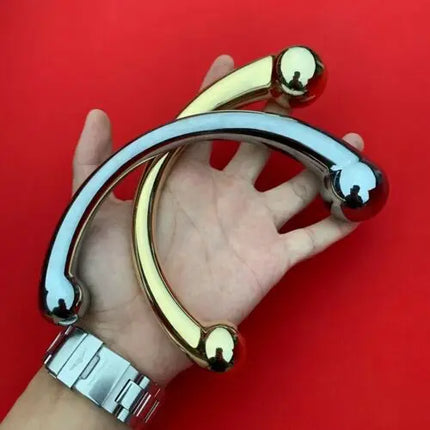 Stainless Steel Stick Pure Open Double Ended Plug G-spot Stimulator Massager Wand Sex Dildo Anal Butt Sex Toys For Women Men