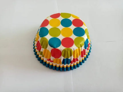 100X plain Solid color Paper Cupcake Liners White Purple Navy Blue Brown Green Yellow Red Polka Dot muffin baking Cup cake mold