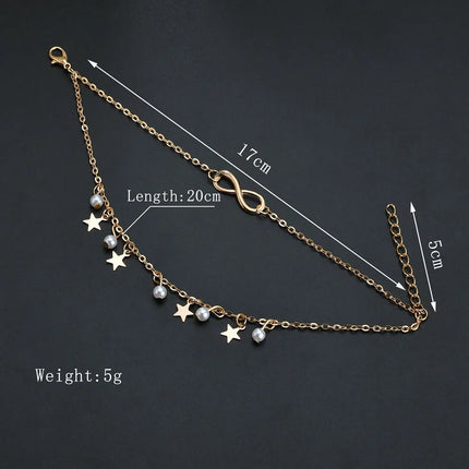 Simple Slim Adjustable Ankle bracelets Silver Color Anklets for Women Summer Beach on the Leg Chain Cheville Foot Jewellery