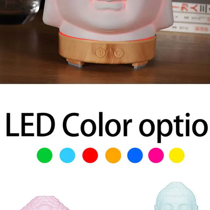 100ml Essential Oil Diffuser Buddha head Humidifier With Night Lamp Aromatherapy Mist Foger Maker Essential Oil Diffuse For Home