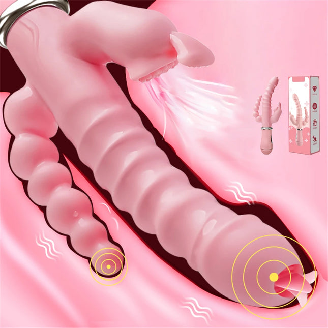 12 Speeds G Spot Clit Vibrator Rabbit Vibrator Powerful Cunnilingus Orgasm Sex Toys for Women Lesbian Erotic Adult Toys Products