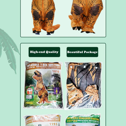 Adult Kids T-Rex Dinosaur Inflatable Costumes Purim Halloween Christmas Mascot Anime Party Cosplay Costume Dress Fancy Suits