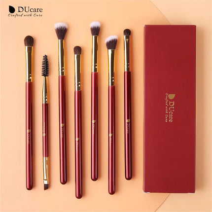 DUcare Eyeshadow Makeup Brush 6-7Pcs Makeup Tools Powder Foundation Eyeshadow Eyebrow Synthetic Pony Hair Women Makeup Brush Set