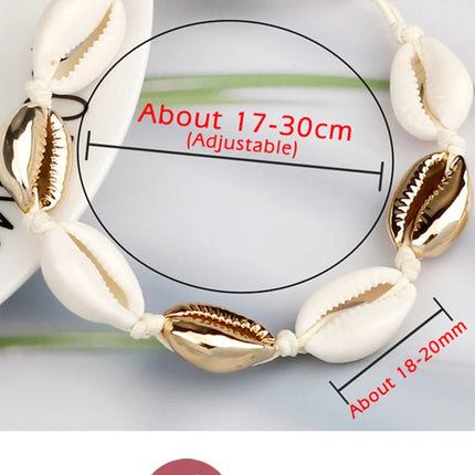 Women Seashell Anklet Silver Color Shell Bracelet for Girls Summer Beach Holiday Foot Ankle Jewelry Bohemian Leg Chain Gift