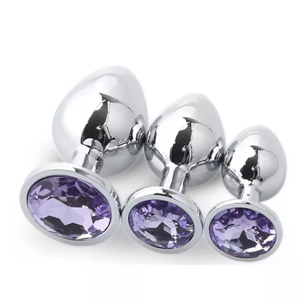 3 Size S/M/L Anal Plug Sex Toys for Woman Men Metal Crystal Butt Plug Prostate Massager Stimulator Anal Dildo Sexual Toy Adult