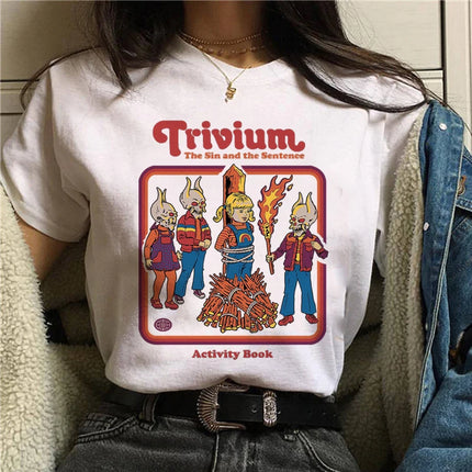 Harajuku Funny Female T-shirt Satan Vintage Graphic Tees Dogs Mommy Can We Keep Him Fashion Short Sleeve T Shirt Women Tops