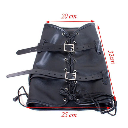 BDSM Bondage Leg Binder,PU Leather Bound Legs Straps Restraint Slave Lockable Ankle Cuff Sex SM Adult Game Sex Toy For Women Men