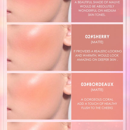 FOCALLURE Liquid Blusher 4 Colour Natual Makeup Face Blush Long-lasting Matte Make Up Hangover Red Wine Blush korean Makeup