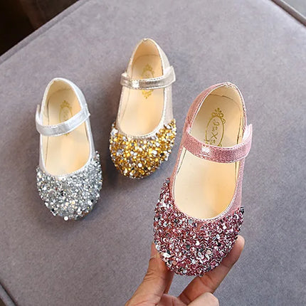 KushyShoo 2021 Spring New Children Shoes Girls Princess Shoes Glitter Children Baby Dance Shoes Casual Toddler Girl Sandals
