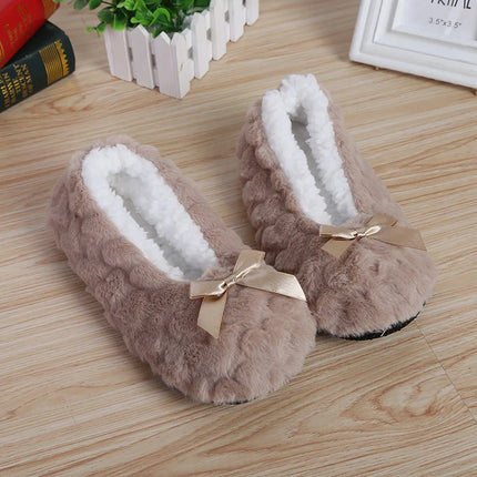 Fluffy Female Floor Slipper Women's Winter Faux Fur Plush Grip Soft Sole Cute Funny Indoor Home hairy Love Heart House Shoe Warm