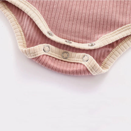 Summer Newborn Baby Romper Ribbed Infant Cotton Short Sleeve Body Suit Boy Girl Claasic Jumpsuits Baby Clothes 0-12M