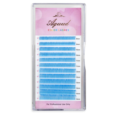 Color Lash Purple Blue Brown Green Red White Pink UV Eyelash Extensions Individual False Colored Flu Mink Lashes Makeup Volume