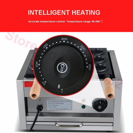 Japanese Fish Shaped Waffle Pan Maker Electric Taiyaki Machine Ice Cream Cone Machine 3 Molds Cake Baking Tools 1400W