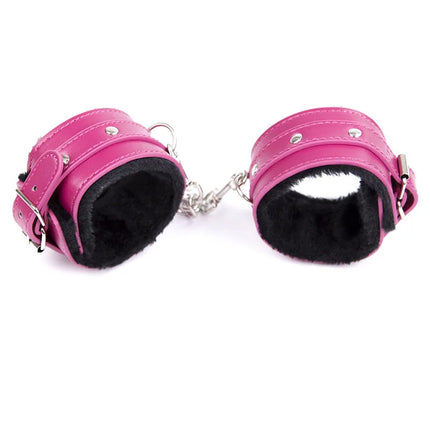 Leather Plush Hand Ankle Cuffs Bdsm Bondage Adult Games Restraints Foot Fetish Sex Toys For Couples Women Erotic slave Handcuffs