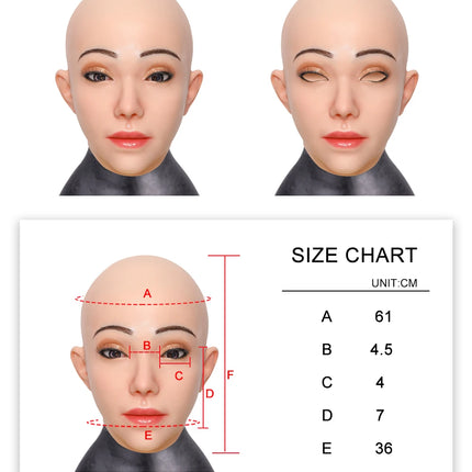 Dokier Crossdressing Soft Silicone Cosplay Costume Masks Props for Crossdresser Transvestite Halloween Cosplay Male to Female