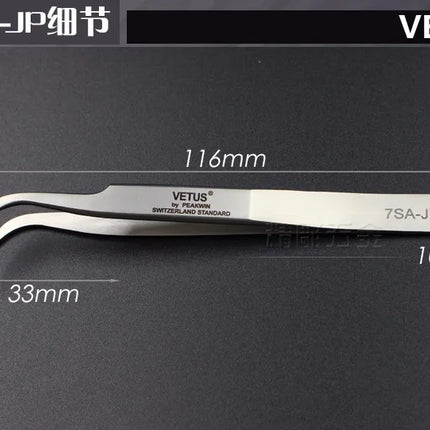 100% Original VETUS JP Series Premium Tweezers for Eyelash Extensions Anti-static Hyperfine High Precision Makeup Pinzas