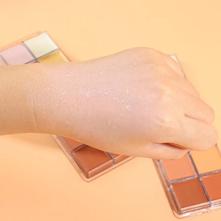 VERONNI 12Color Concealer Palette with Brush-Natural Cream Acne Spot Dark Circles Cover Face Foundation Brighten Cosmetic Makeup