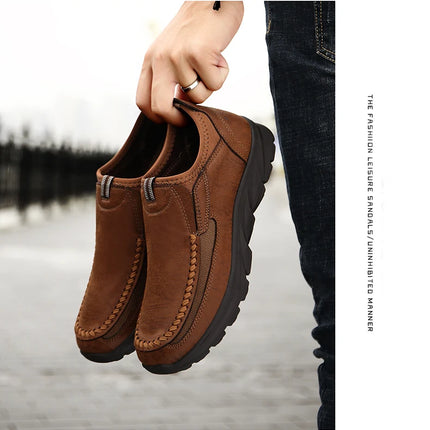 Men Casual Shoes Breathable Loafers Sneakers 2023 New Fashion Comfortable Flat Handmade Retro Leisure Loafers Shoes Men Shoes