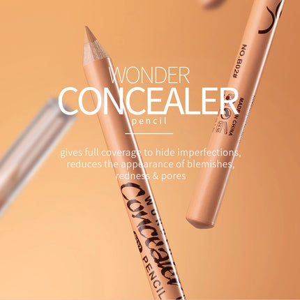 Face Dark Circle Concealer Pen Cover Up Acne Scars Fine Lines Wooden Handle Soft Cream Waterproof Face Contour Pen Face Makeup