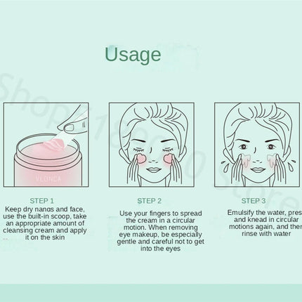 New Product Vegetable Oil Peach Makeup Remover Cleansing Ice Cream with A Gentle Texture and No Tightness Makeup Remover Balm
