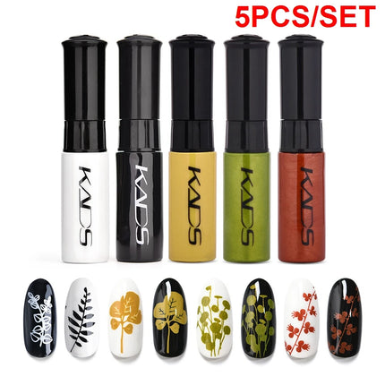 41pcs Nail Stamping Polish Set Nail Art Printing Varnish DIY Design for Stamping Plate Nail Polish Semi-transparent Lacquer Set