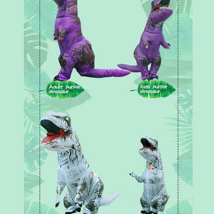 Adult Kids T-Rex Dinosaur Inflatable Costumes Purim Halloween Christmas Mascot Anime Party Cosplay Costume Dress Fancy Suits