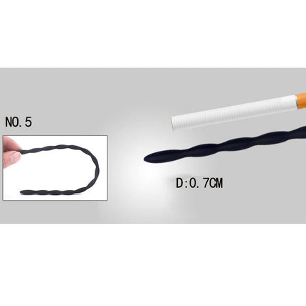 8 Sizes Safe Soft Silicone Urethral Penis Stimulant Dilator Urethral Rod Catheter Sex Toys Horse Eye Stick For Male BDSM Plug