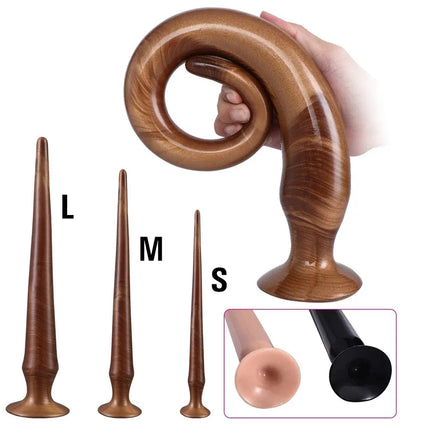 S/M/L Long Anal Plug Powerful Suction Cup G Spot Stimulator Anal Dildo Masturbation Man Woman Butt Plug Longest Dick Anal Toy