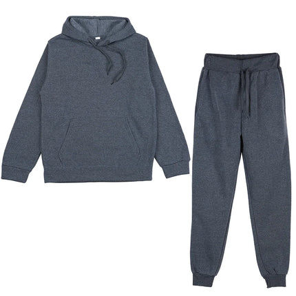 Men's and women's spring fleece sportswear men's and women's casual hoodies couple suit jogging fashion pullover black S-3XL