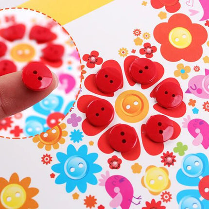 8Pcs/5pcs Kids DIY Button Stickers Drawing Toys Handmade School Art Class Painting Drawing Craft Toys Children Early Educational
