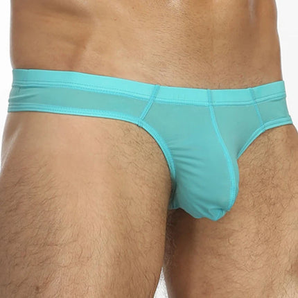 Man G String Thong Underwear G-string Ice Silk Sexy Men Underpants Tanga Hombre Bulge Pouch Thongs T-back Ultra Thin Panties