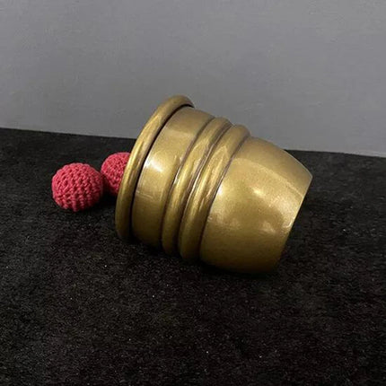 Super Chop Cup (Brass/Aged) By Oliver Magic Tricks Ball Professional Magician Appearing/Vanising Mentalism Props