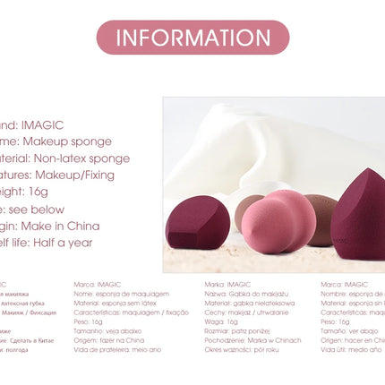 IMAGIC 10 Pcs Makeup Sponge Wet and dry Puff Professional Soft Makeup Puff Sponge Ultra-high quality bigger Combination Packages