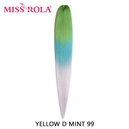 Miss Rola Synthetic 26 Inches 75g Kanekalon Hair Wholesale Bulk Braid Hair Extension Pre Stretched Pink Blonde Twist Jumbo Braid