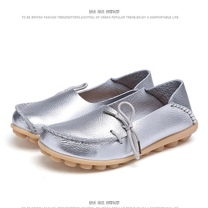 Women Flats Hot Sell Colourful Leather Women Loafers Ballet Pointed Toe Flats Ladies Shoes Loafers Plus Size 44 Zapatos De Mujer