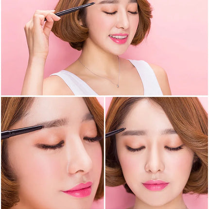 5 Colors Double Head Eyebrow Pencil Waterproof Long Lasting Sweat-proof Natural Wild Brows Shaping Drawing Easy Coloring Makeup