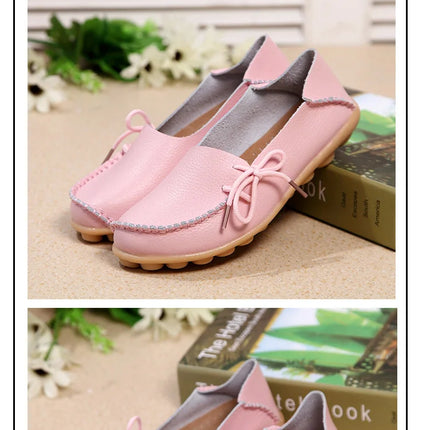 Women Flats Hot Sell Colourful Leather Women Loafers Ballet Pointed Toe Flats Ladies Shoes Loafers Plus Size 44 Zapatos De Mujer