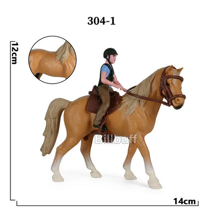 HOT Equestrian Knight Rider Animal Horse Models Action & Toys Figures Solid Appaloosa Harvard Hannover Clydesdale Christmas Gif