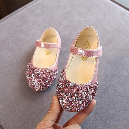KushyShoo 2021 Spring New Children Shoes Girls Princess Shoes Glitter Children Baby Dance Shoes Casual Toddler Girl Sandals