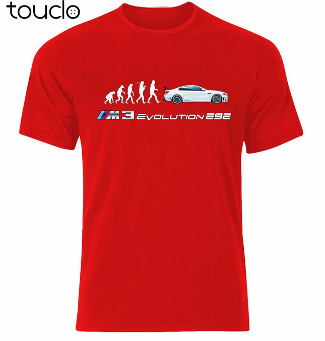 New Short Sleeve Men Hot Sale O-Neck 100% Cotton T-Shirt For Men M3 E92 Evolution Car Fans T-Shirt