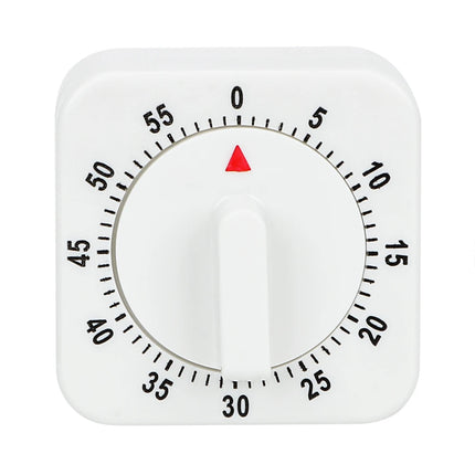 60 Minutes Kitchen Timer Countdown Alarm Reminder HILIFE Cooking Tools Mechanical Timer White Square
