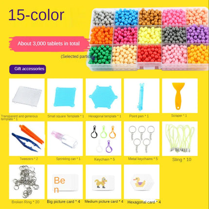 9600pcs Magic Water Sticky Beads Toys DIY Handmade Bead Toy Educational Puzzle Children Bead for Girls Boys Early Education Gift